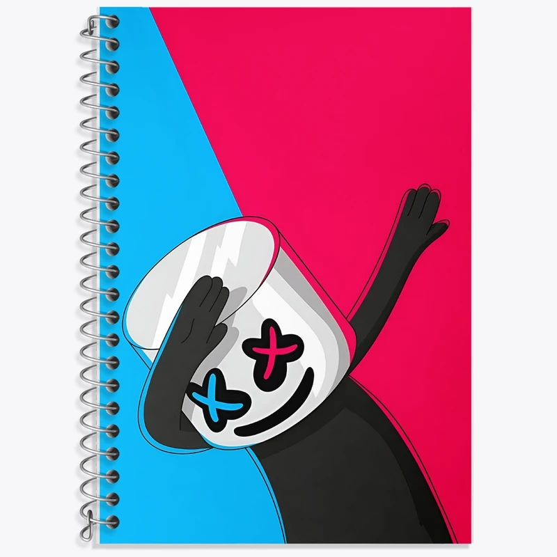 دفتر لغت 50 برگ خندالو طرح مارشملو (Marshmello) کد F10847