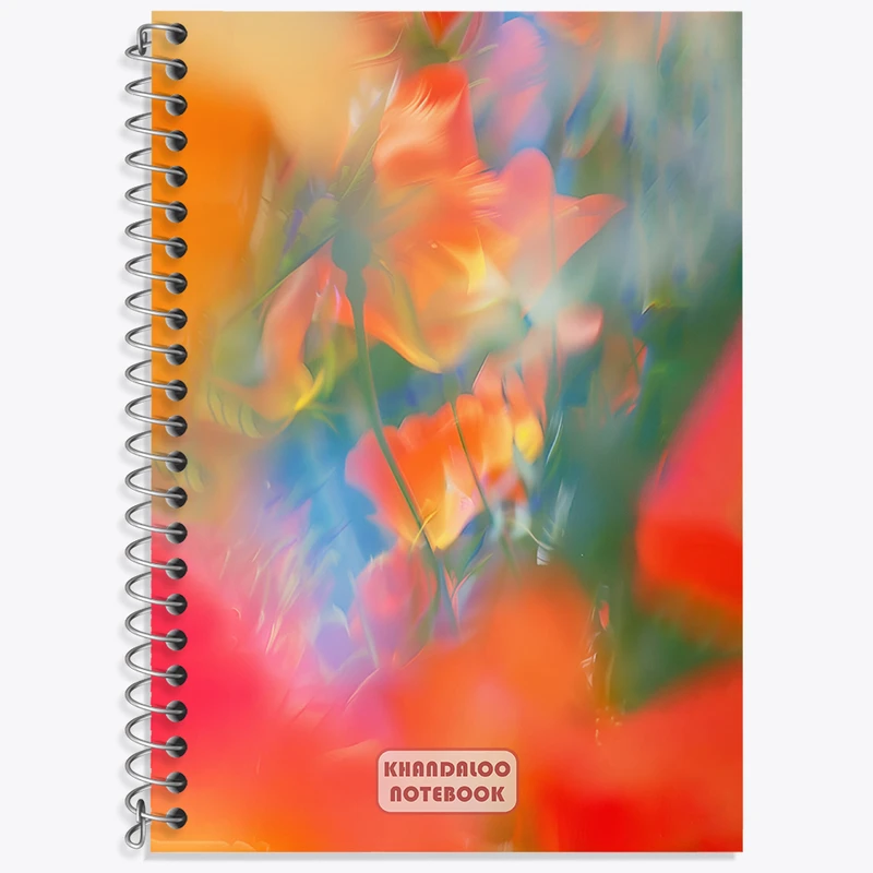 دفتر زبان 50 برگ خندالو مدل دو خط طرح گل گلی کد N8915