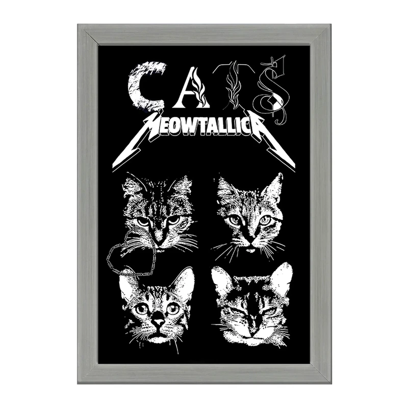 تابلو خندالو طرح میوتالیکا (Meowtallica) کد F13710
