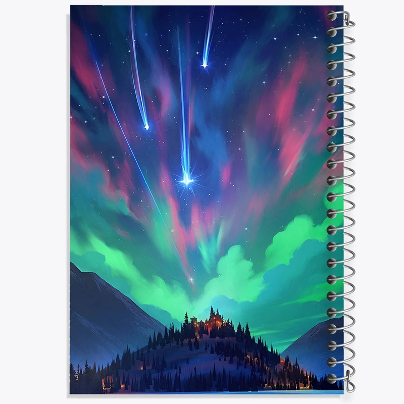 دفتر لیست خرید 50 برگ خندالو طرح شفق قطبی کد F11057