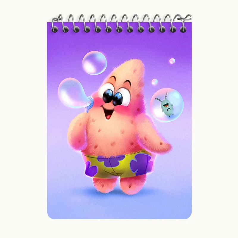 دفتر یادداشت 50 برگ خندالو طرح پاتریک کد N5988