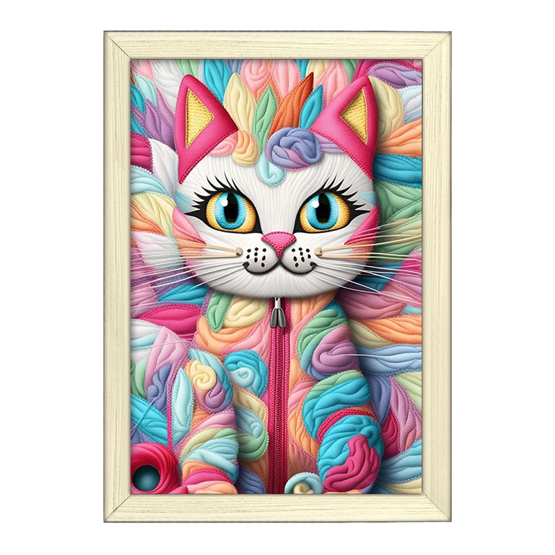 تابلو خندالو طرح گربه (Cat) کد F2068