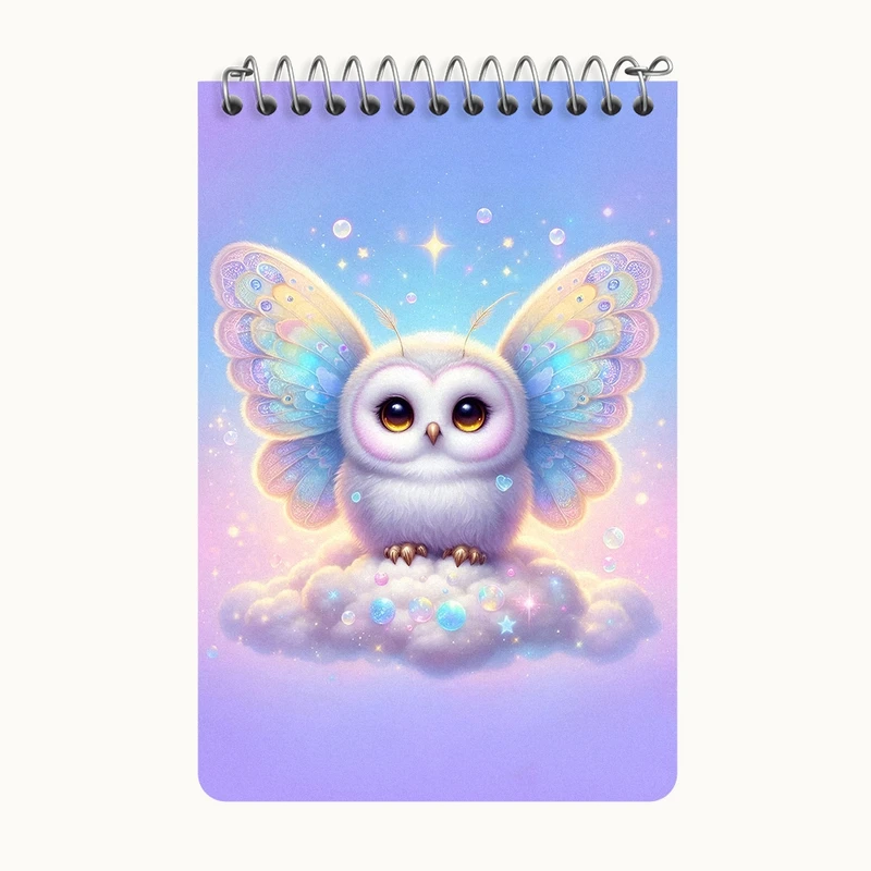 دفتر یادداشت 50 برگ خندالو طرح جغد کیوت کد F5378