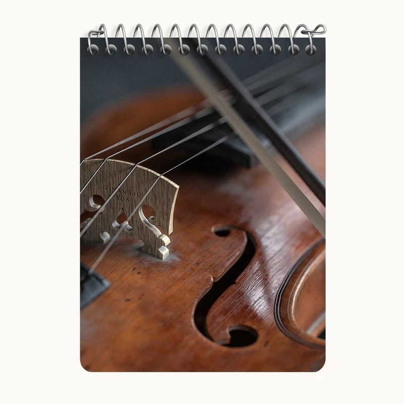 دفتر یادداشت 50 برگ خندالو طرح ویولن (Violin) کد N8061