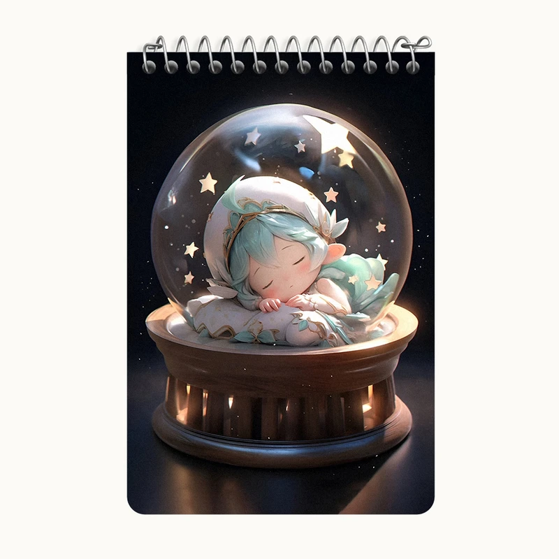 دفتر یادداشت 50 برگ خندالو طرح دختر کیوت کد F9354