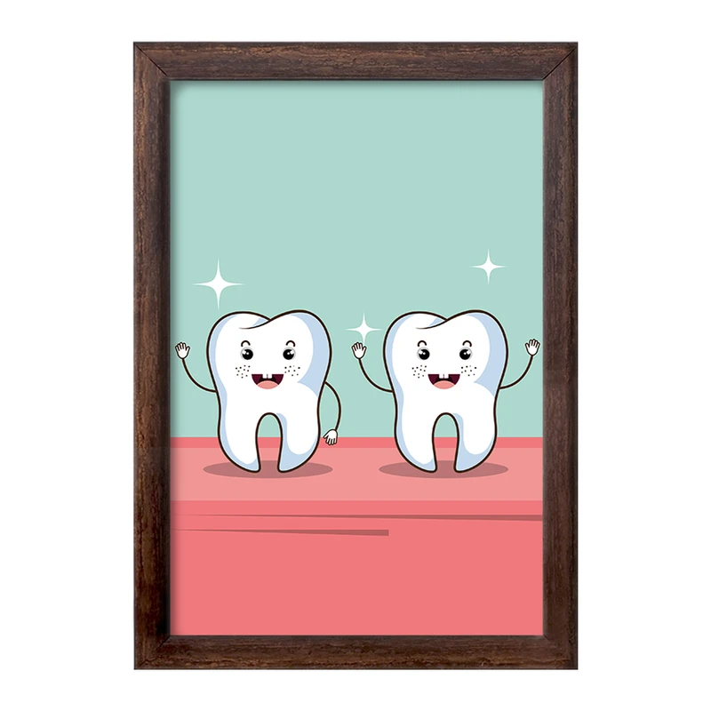 تابلو خندالو طرح دندان و دندان پزشکی کودکانه کد 36759