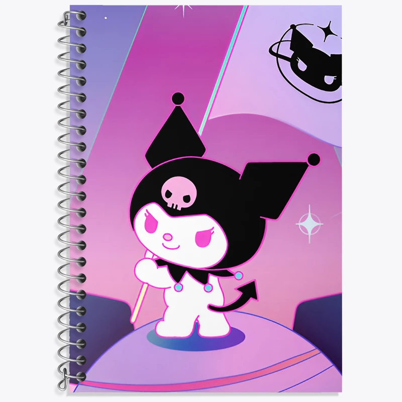 دفتر زبان دوخط 50 برگ خندالو طرح کرومی (Kuromi) کد N9074