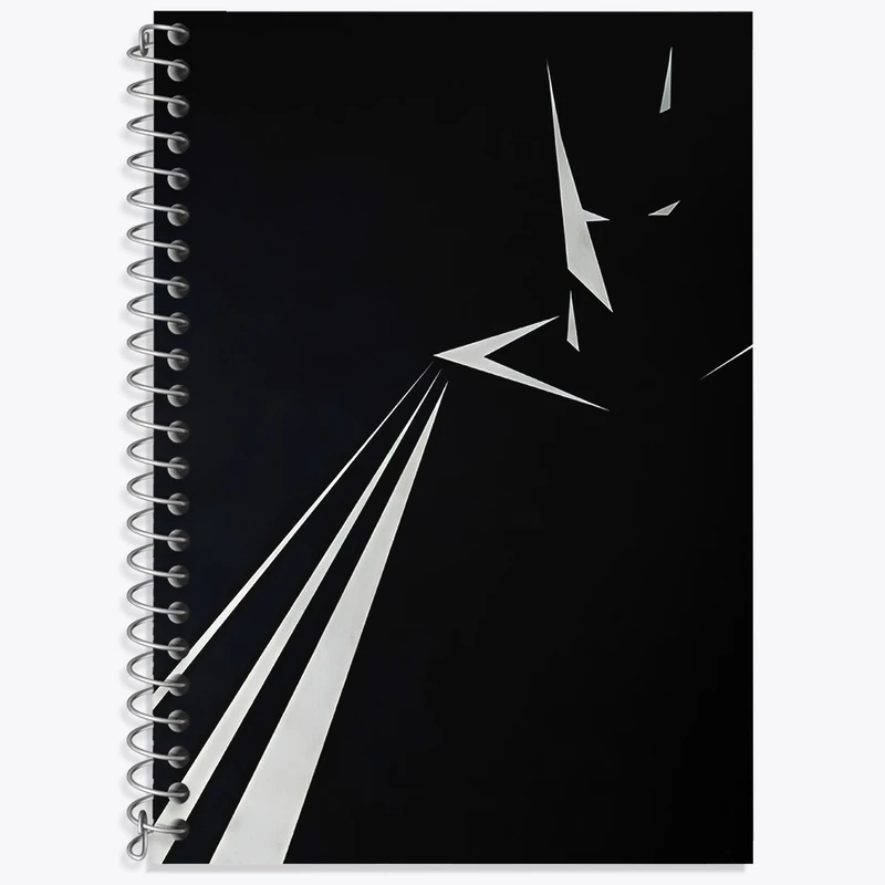 دفتر زبان 50 برگ خندالو مدل سه خط طرح بتمن (Batman) کد F3964