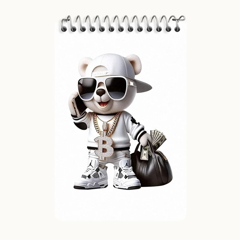 دفتر یادداشت 50 برگ خندالو طرح خرس تدی کد F4401