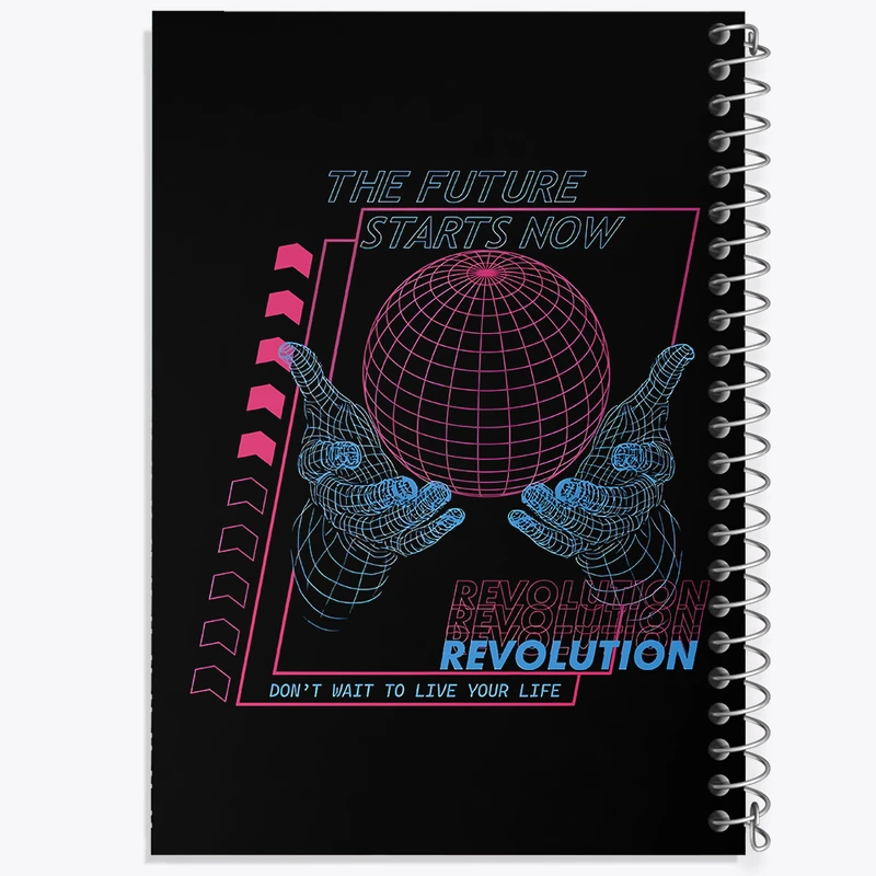 دفتر نقاشی 50 برگ خندالو طرح The Future Starts Now کد F10655