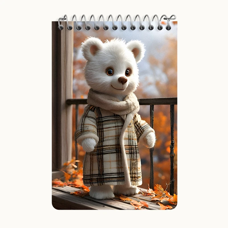 دفتر یادداشت 50 برگ خندالو طرح خرس بامزه کد F7237