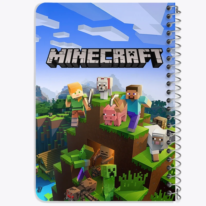 دفتر یادداشت 50 برگ خندالو طرح ماینکرافت (Minecraft) کد F2419