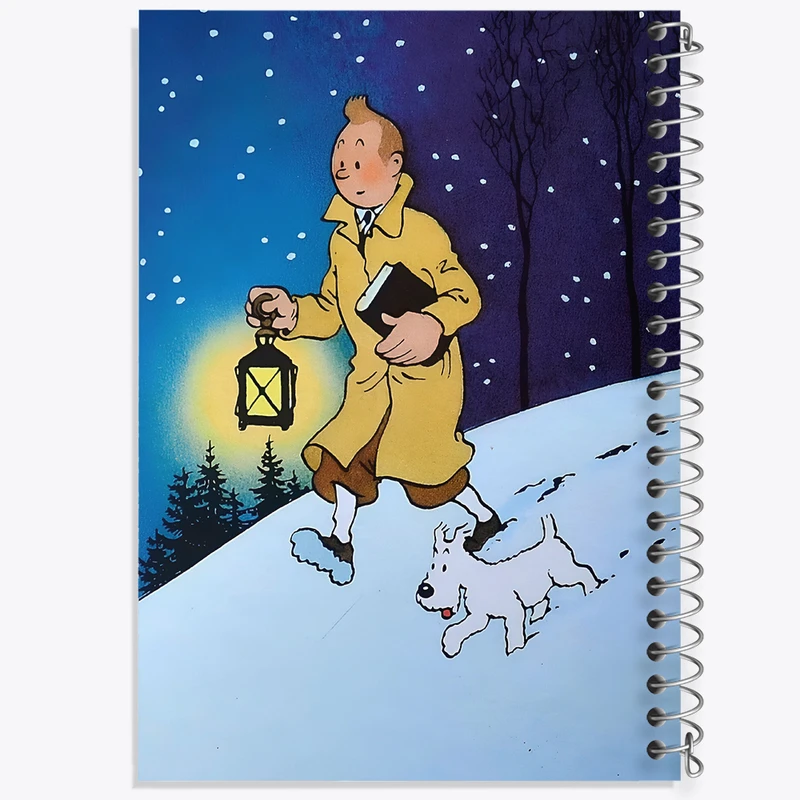 دفتر مشق 100 برگ خندالو طرح تن تن (Tintin) کد F10329