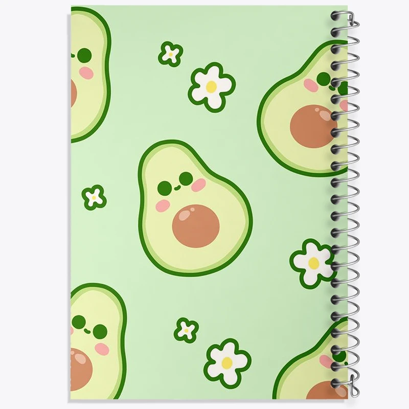 دفتر طراحی 50 برگ خندالو طرح آووکادو بامزه کد N1903