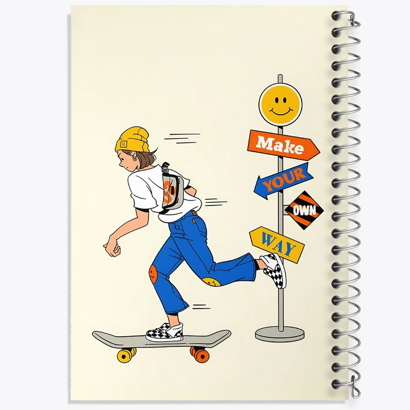 دفتر طراحی 50 برگ خندالو طرح دخترانه کد N3255