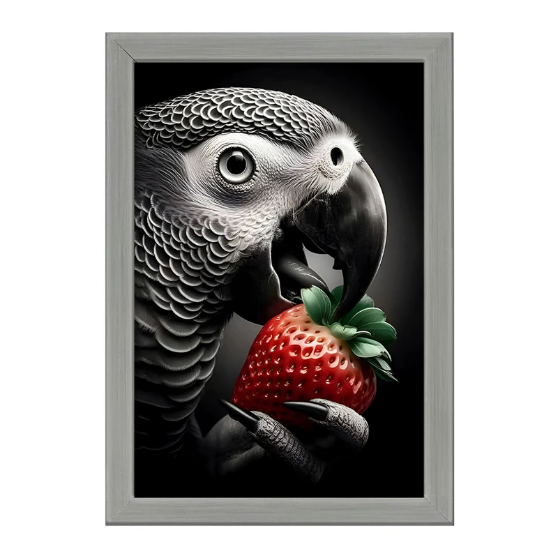 تابلو خندالو طرح کاسکو (Grey parrot) کد F11998