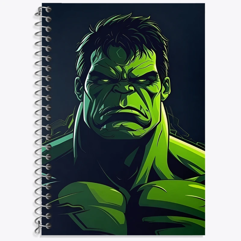 دفتر زبان دوخط 50 برگ خندالو طرح هالک کد F3954