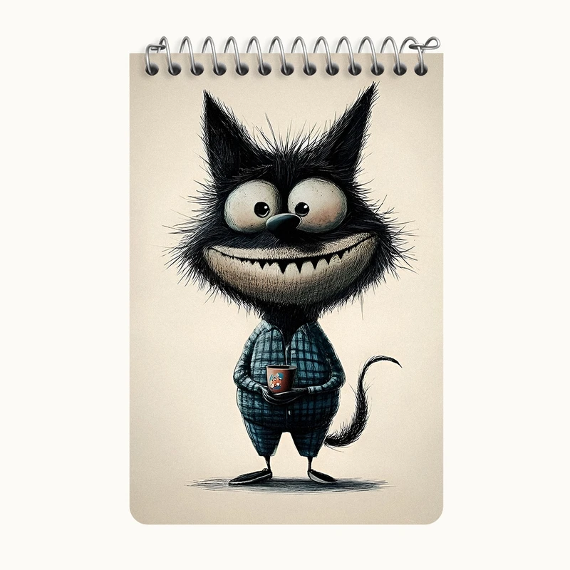 دفتر یادداشت 50 برگ خندالو طرح گربه کد F12041