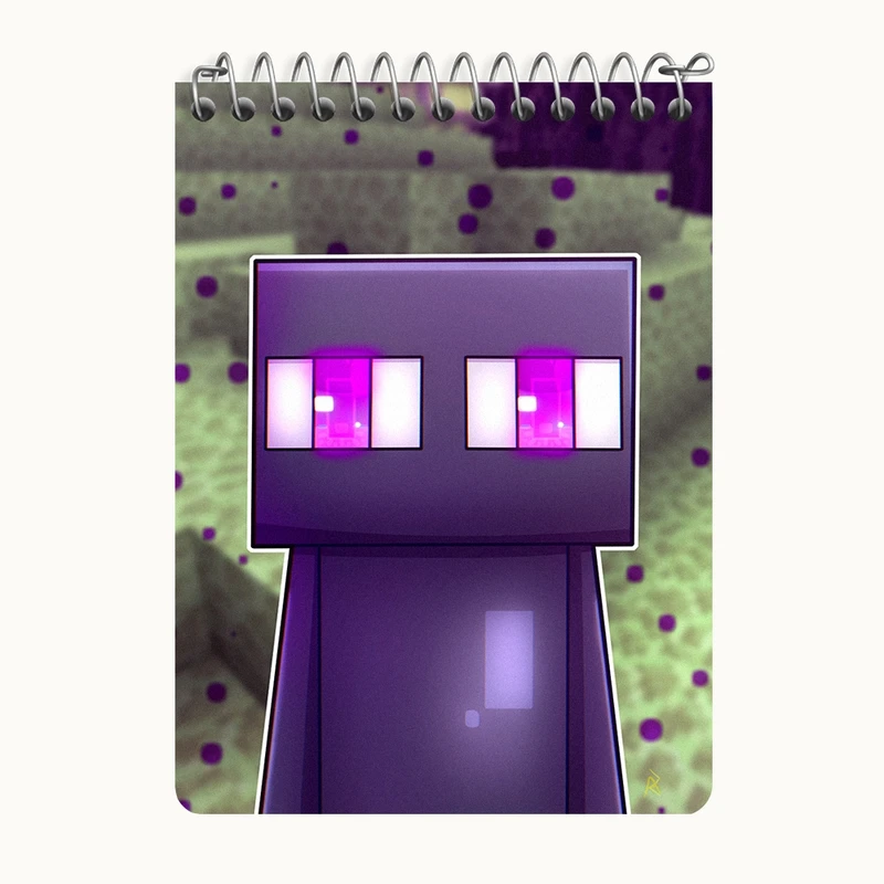 دفتر یادداشت 50 برگ خندالو طرح بازی ماینکرافت (Minecraft) کد N8777
