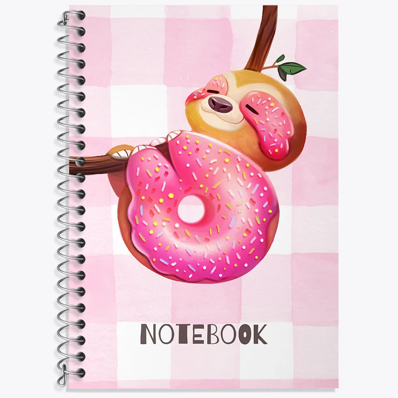 دفتر زبان 50 برگ خندالو طرح تنبل دوناتی کد N6528