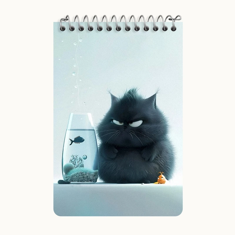 دفتر یادداشت 50 برگ خندالو طرح گربه بامزه کد F6418