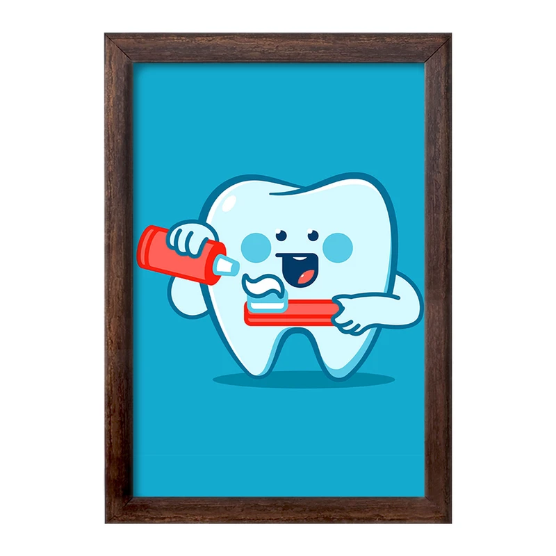 تابلو خندالو طرح دندان و دندان پزشکی کودکانه کد 36765
