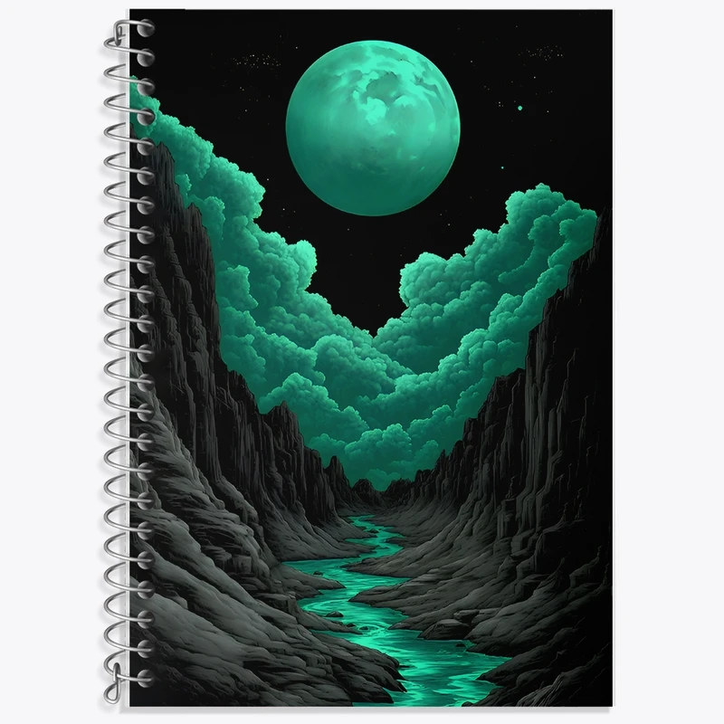 دفتر لغت 50 برگ خندالو طرح ماه (Moon) کد F11613