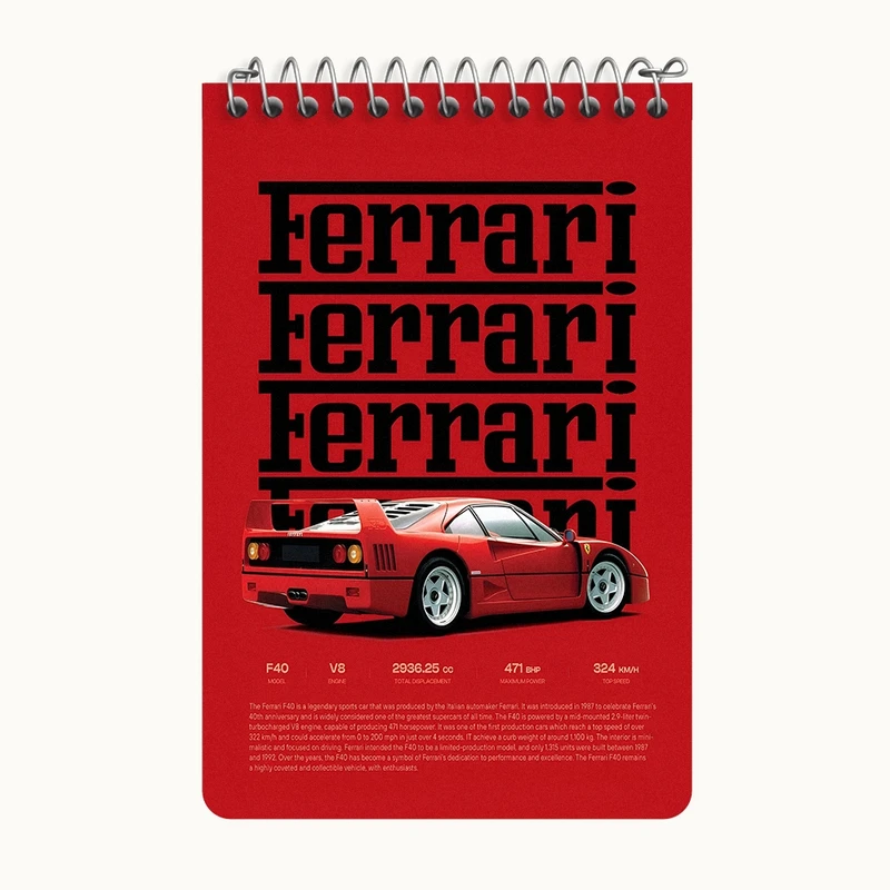 دفتر یادداشت 50 برگ خندالو طرح ماشین فراری کد F10366