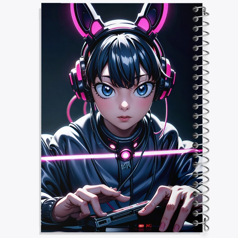 دفتر طراحی 50 برگ خندالو طرح دختر گیمر کد N4934