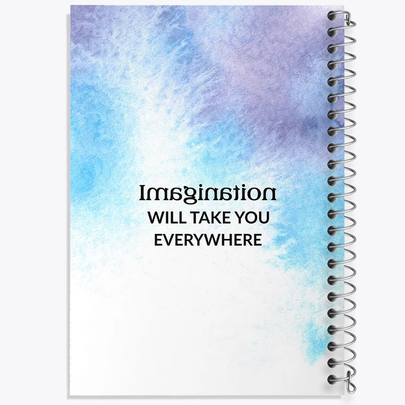 دفتر ژورنال نویسی 50 برگ خندالو مدل نقطه ای طرح Imagination Will Take You Everywhere کد F11414