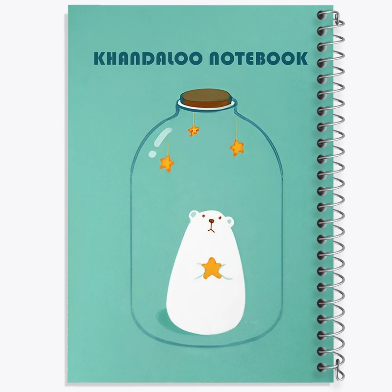 دفتر مشق 100 برگ خندالو طرح خرس تنها کد N6184