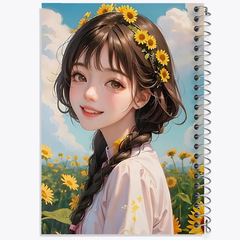 دفتر طراحی 50 برگ خندالو طرح دخترانه کد F4194