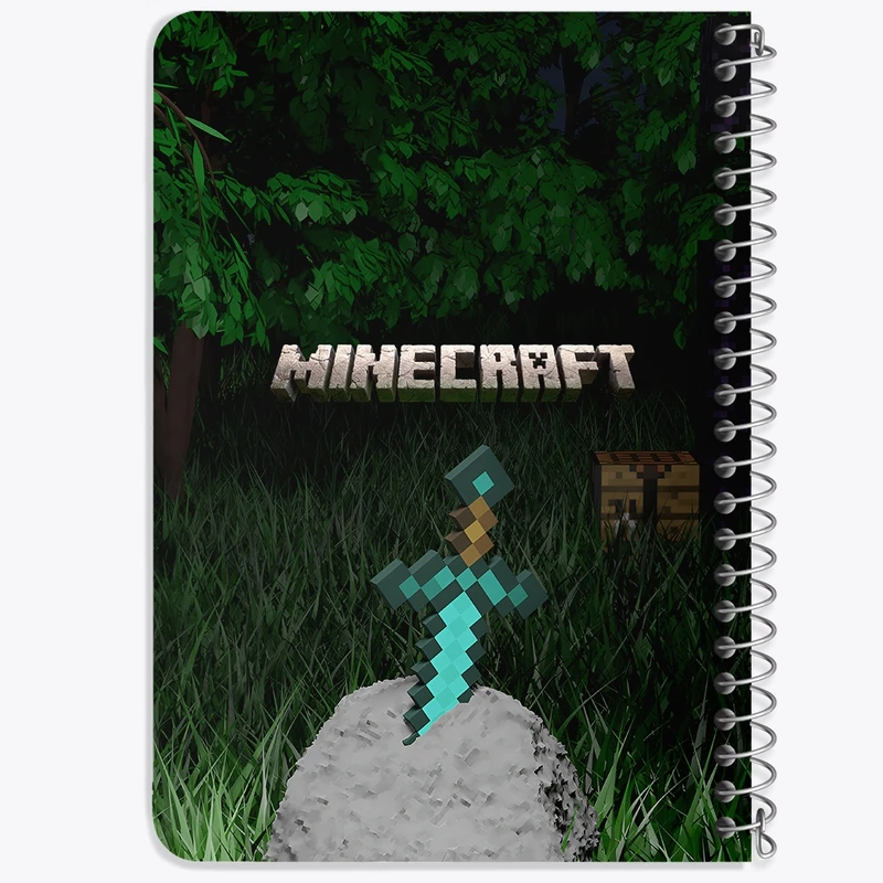 دفتر یادداشت 50 برگ خندالو طرح بازی ماینکرافت (Minecraft) کد N8676