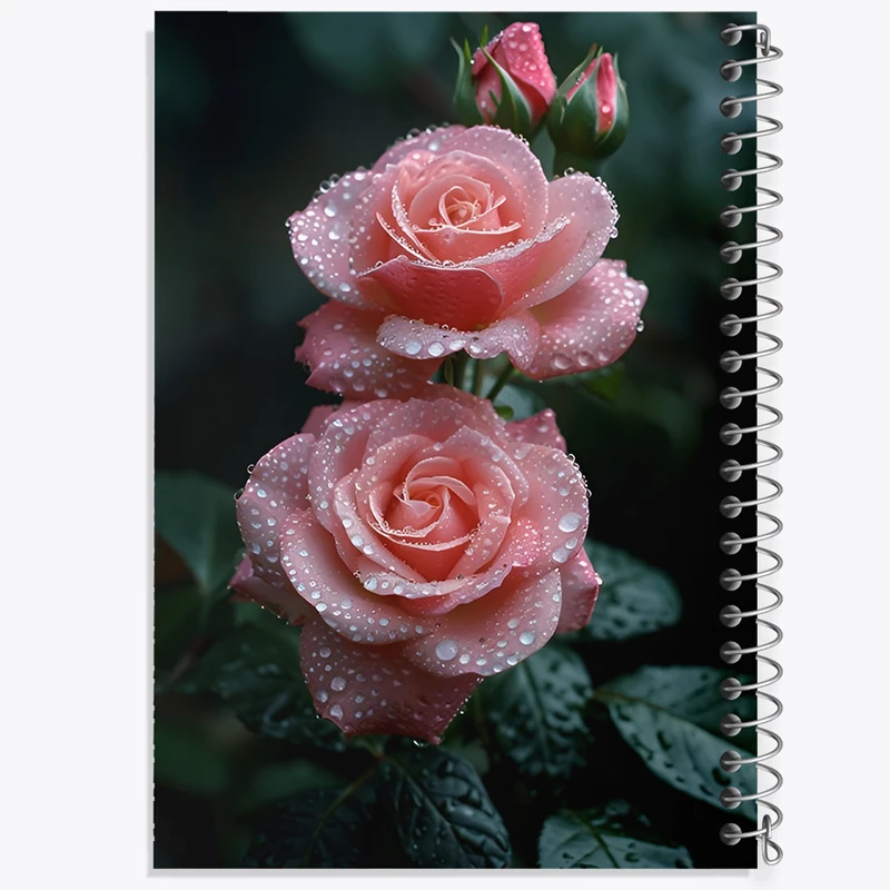 دفتر مشق 100 برگ خندالو طرح گل رز کد F12580