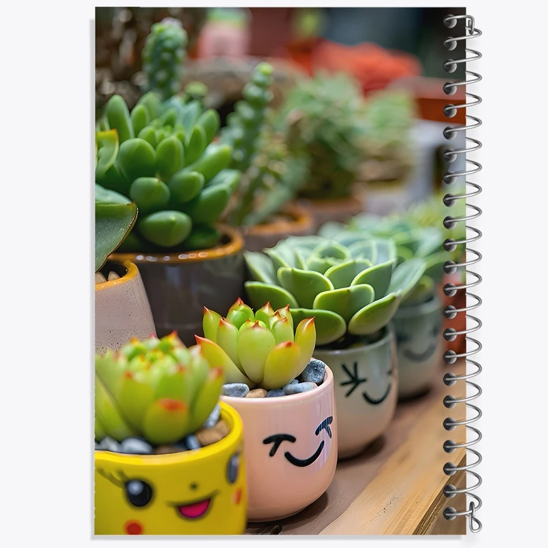 دفتر ژورنال نویسی 50 برگ خندالو مدل نقطه ای طرح کاکتوس کد F9949