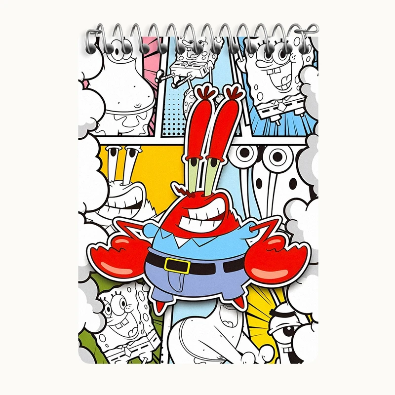 دفتر یادداشت 50 برگ خندالو طرح آقای خرچنگ کد N9485