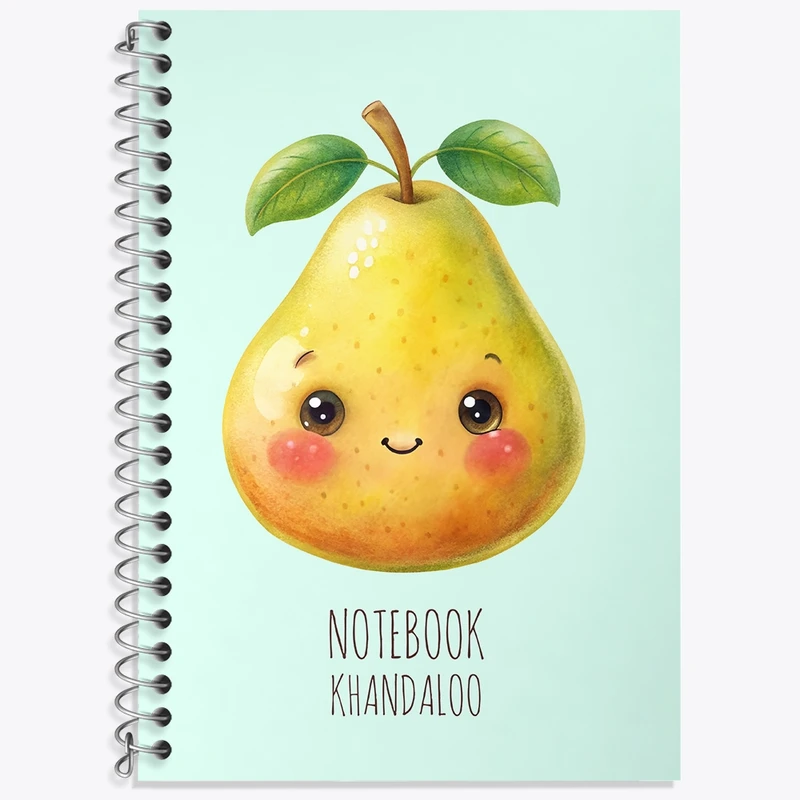 دفتر لغت 50 برگ خندالو طرح گلابی بامزه کد N7784