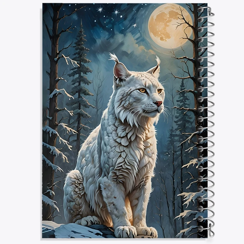 دفتر طراحی 50 برگ خندالو طرح گربه ی وحشی کد F9303