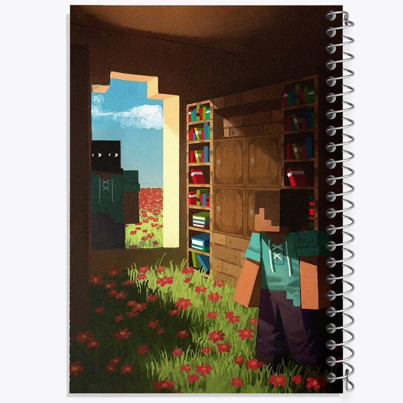 دفتر ژورنال نویسی 50 برگ خندالو مدل نقطه ای طرح ماینکرافت (Minecraft) کد F14058
