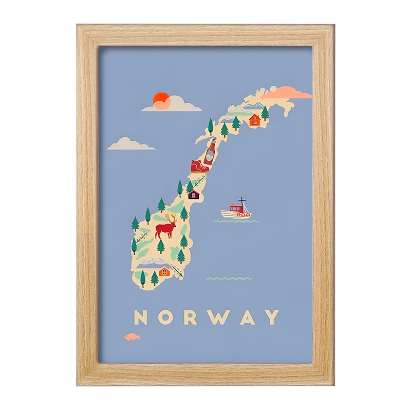 تابلو خندالو طرح نروژ (Norway) کد F14363