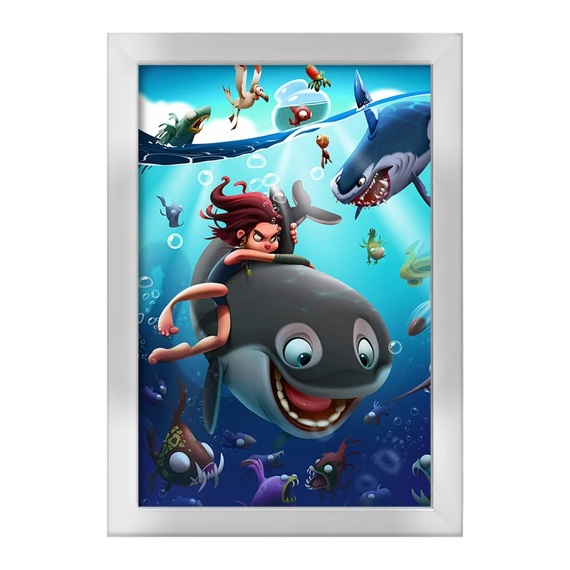 تابلو خندالو طرح انیمیشن پسر دلفینی کد 26710