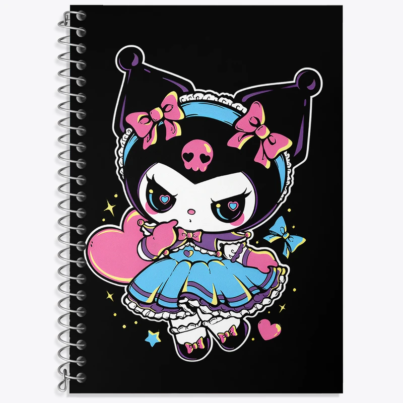 دفتر نت موسیقی 50 برگ خندالو طرح کرومی (Kuromi) کد N7810