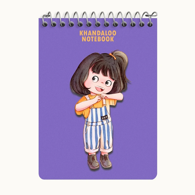 دفتر یادداشت 50 برگ خندالو طرح دخترانه بامزه کد N5904