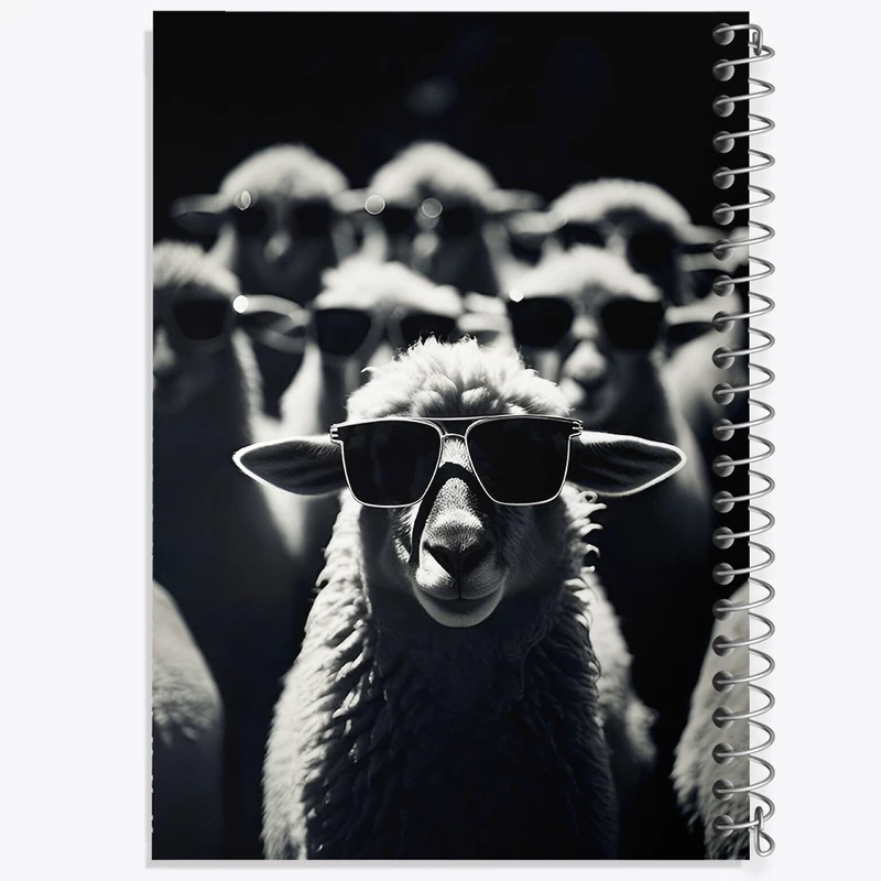 دفتر طراحی 50 برگ خندالو طرح دسته ی گوسفندان کد F10046