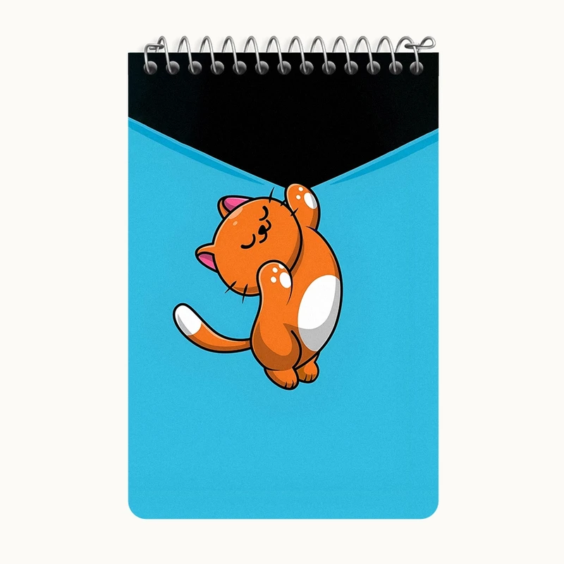 دفتر یادداشت 50 برگ خندالو طرح گربه کیوت کد F3397