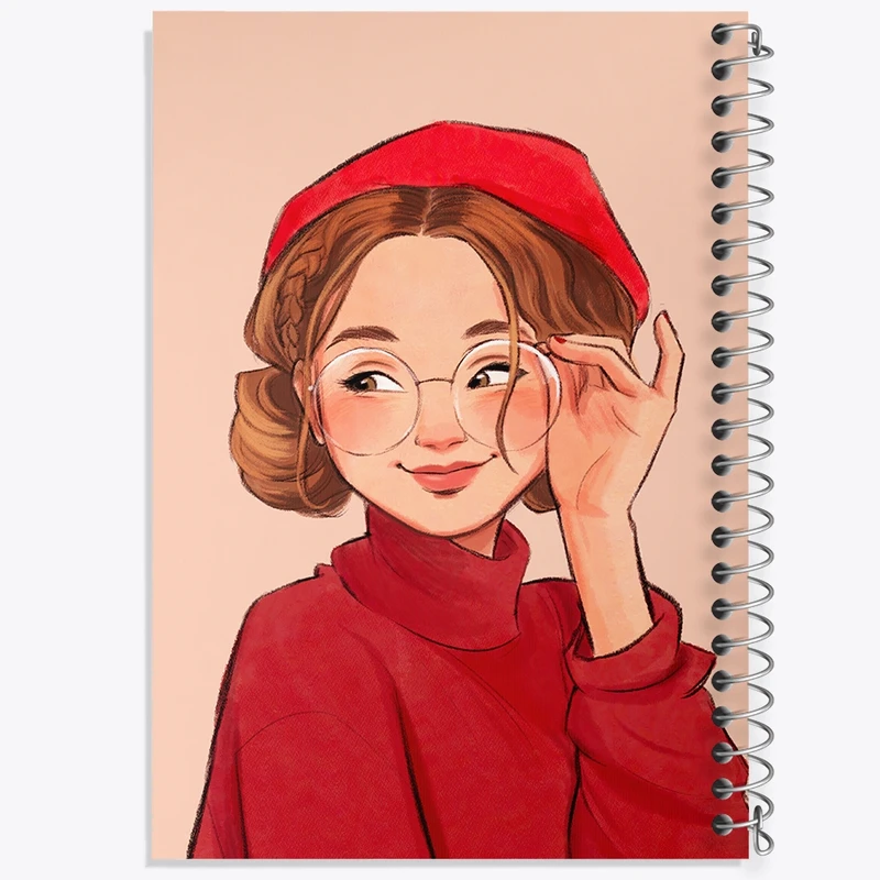 دفتر طراحی 50 برگ خندالو طرح دخترانه کد 25651