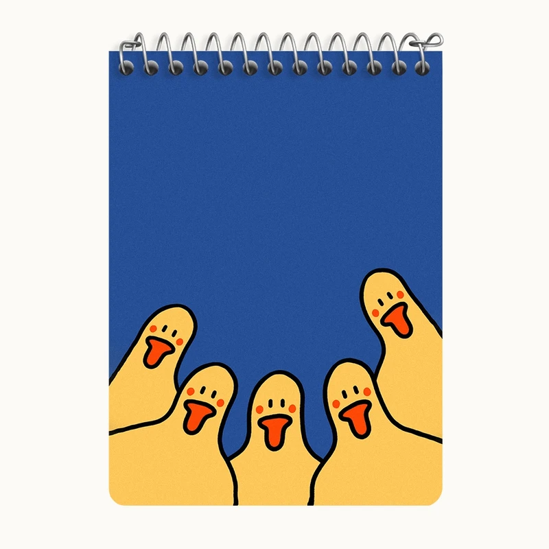 دفتر یادداشت 50 برگ خندالو طرح اردک های خنگ کد N7106