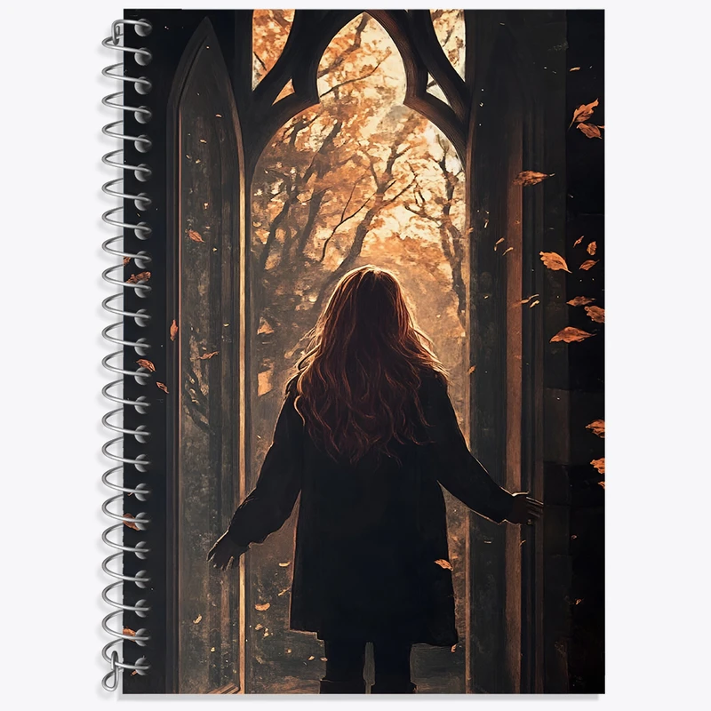 دفتر نت موسیقی 50 برگ خندالو طرح دختر و پاییز کد N6966