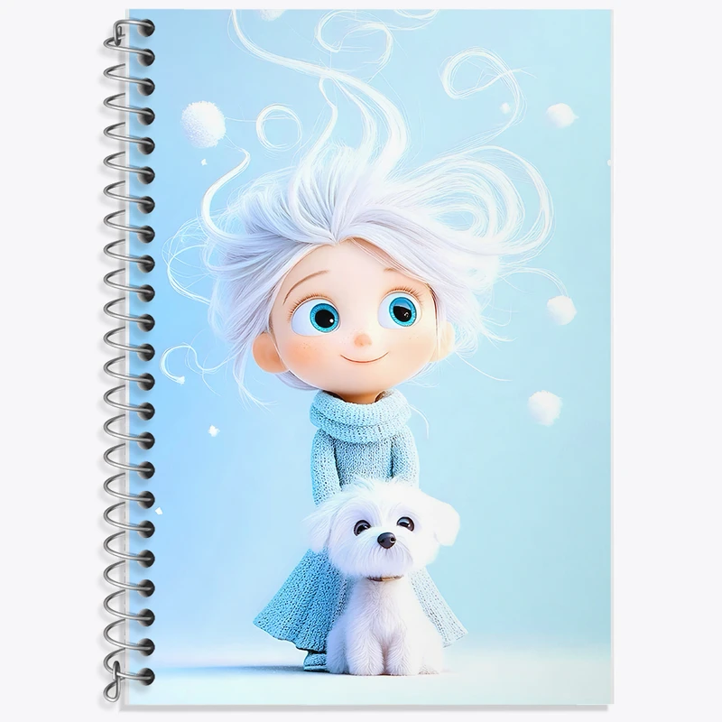 دفتر نت موسیقی 50 برگ خندالو طرح دختر و سگ بامزه کد F8714