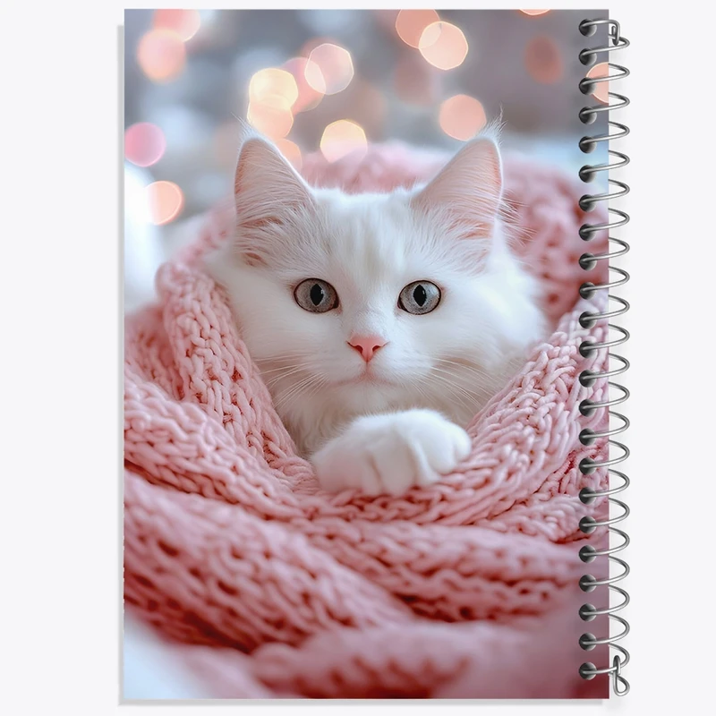 دفتر شطرنجی 50 برگ خندالو طرح گربه کد F8737